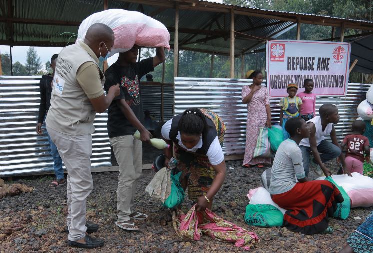 Après éruption du volcan, Caritas Goma sauve la vie des sinistrés de Nyiragongo.