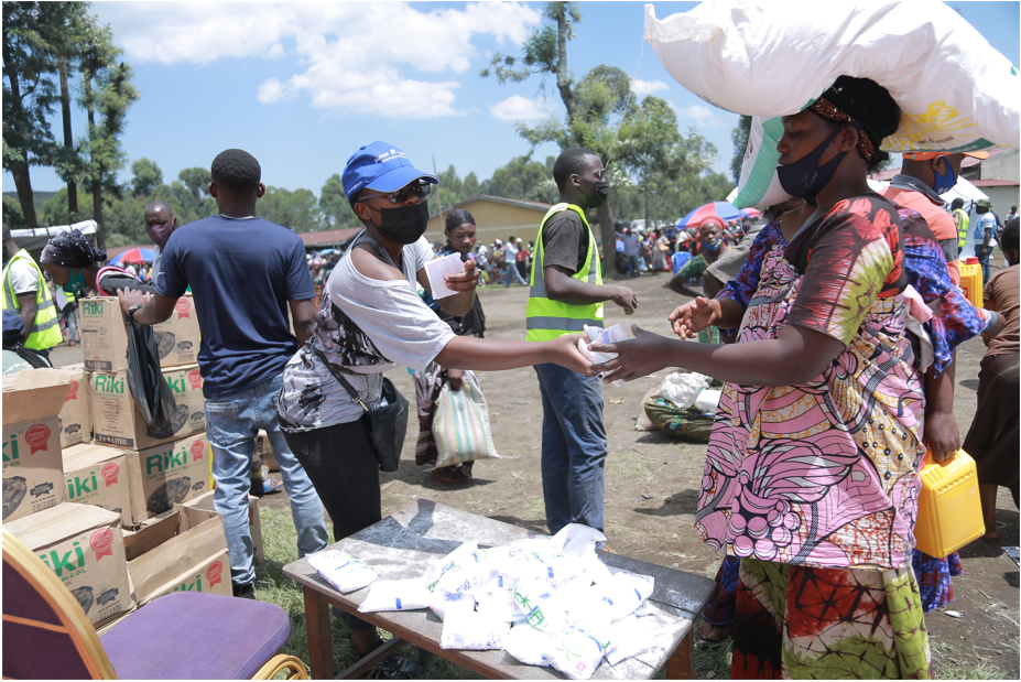 Assistance en vivres aux sinistrés de Nyiragongo par la Caritas Goma